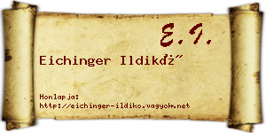 Eichinger Ildikó névjegykártya